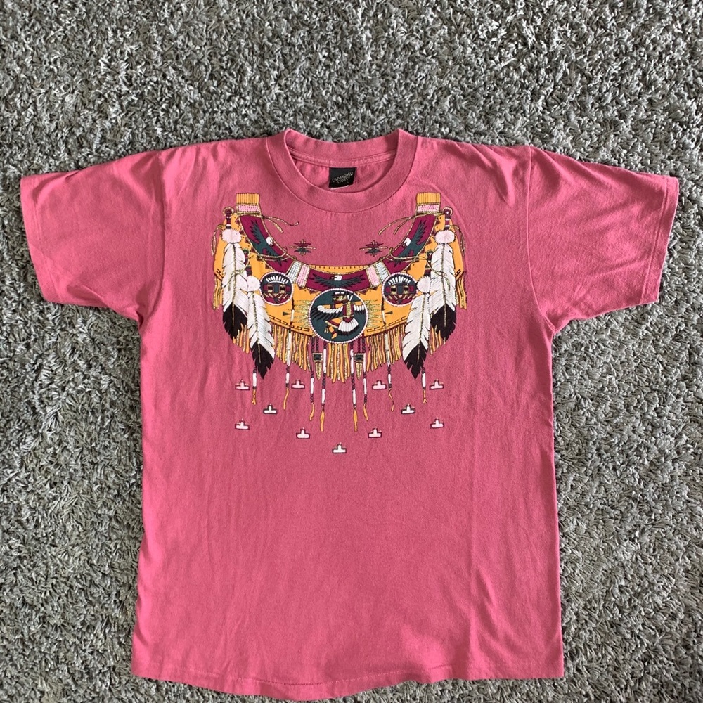 Vintage Aztec print tshirt. Large.